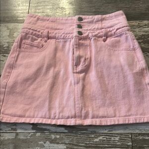 Pink A-Line Mini Skirt for Casual Resort Wear